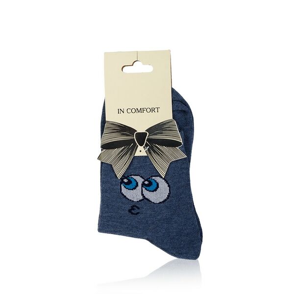 Женские носки InComfort L82 Глазки, синие, р.23