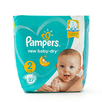 Подгузники Pampers New Baby-Dry Mini 2 (3-6 кг) 27 шт.