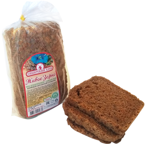 

Хлеб цельнозерновой Сибирский Хлеб Живое зерно льняной 300 г