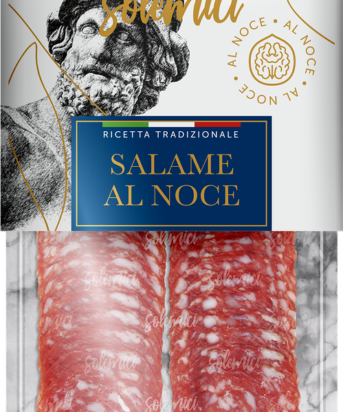 Колбаса сыровяленая SOLEMICI Salame Al Nocе полусухая, нарезка