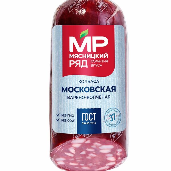 Колбаса Московская высший сорт варёно-копчёное мясн/Продукт Мясницкий Ряд