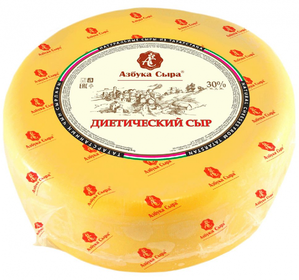 Сыр лёгкий 30% ТМ Азбука Сыра