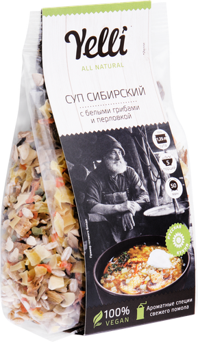 

Суп Yelli Сибирский с белыми грибами и перловкой 125 г