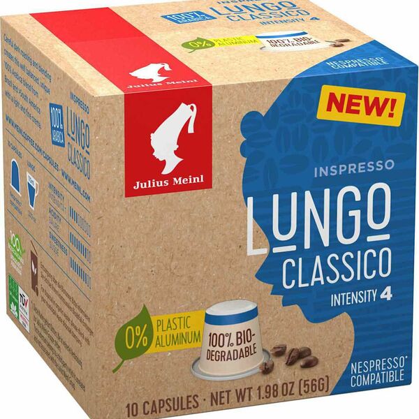 Кофе для кофемашин жареный молотый в капсулах Lungo Classico (Лунго Классико) интенсивность 4 10×5 ТМ Julius Meinl (Джулиус Меинл)