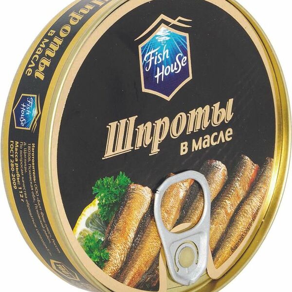 Шпроты Fish House из балтийской кильки в масле, 160г