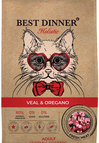 Сухой корм для кошек Best Dinner Телятина с Орегано 0.4кг
