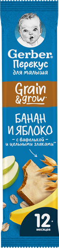 

Батончик Gerber фруктово-злаковый с яблоком и бананом с 12 месяцев 25 г