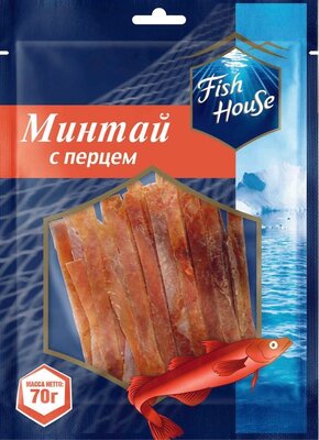 Минтай Fish House вяленый соломка c перцем, 70г