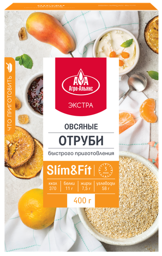 

Отруби овсяные АГРО-АЛЬЯНС, 400г