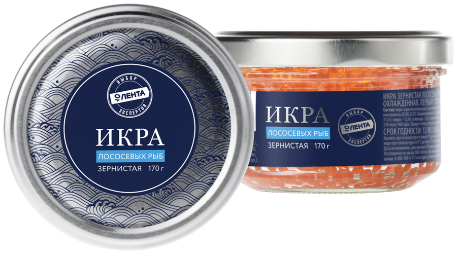 

Икра лососевая ЛЕНТА PREMIUM