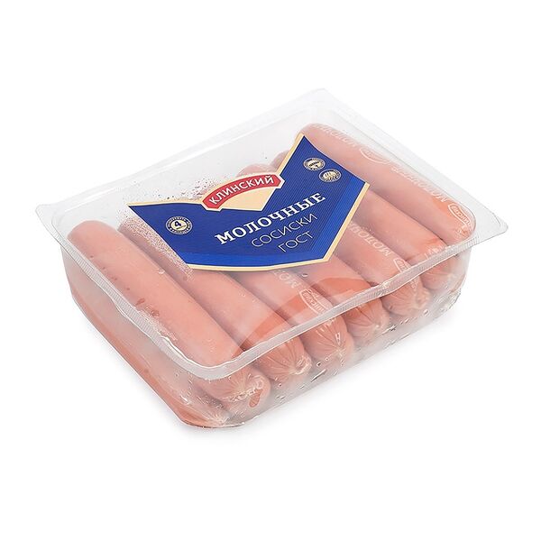 Сосиски молочные Клинский вес до 800г