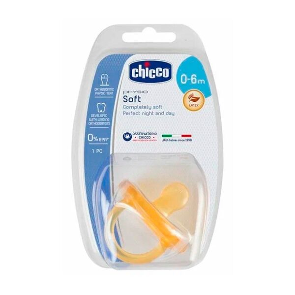 Chicco Soft пустышка латексная с 0-6 месяцев 