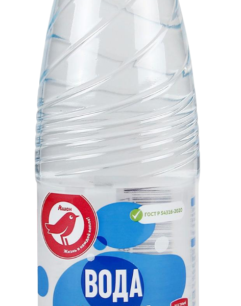 Вода минеральная Ашан природная газированная, 0.5 л