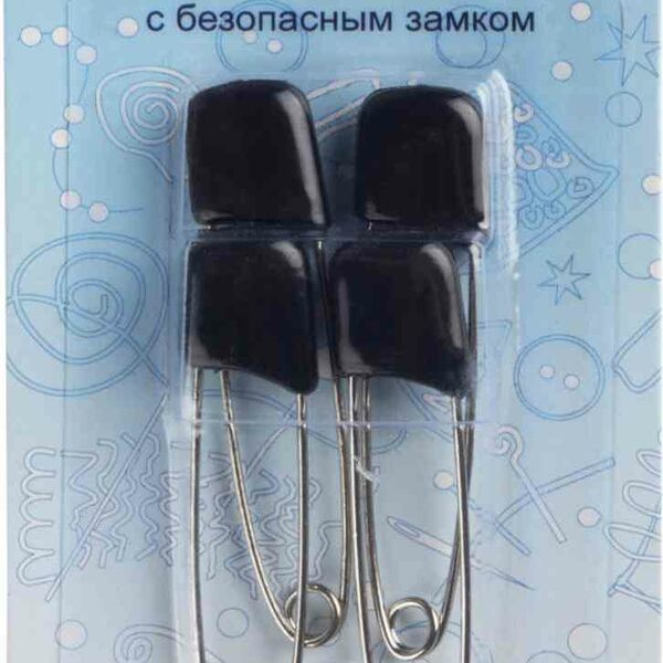 Булавки английские Gamma BUK-004 с безопасным замком, 4 шт.