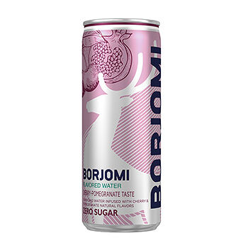 Напиток газированный Borjomi Flavored Water Вишня и гранат без сахара ж/б, 0.33 л
