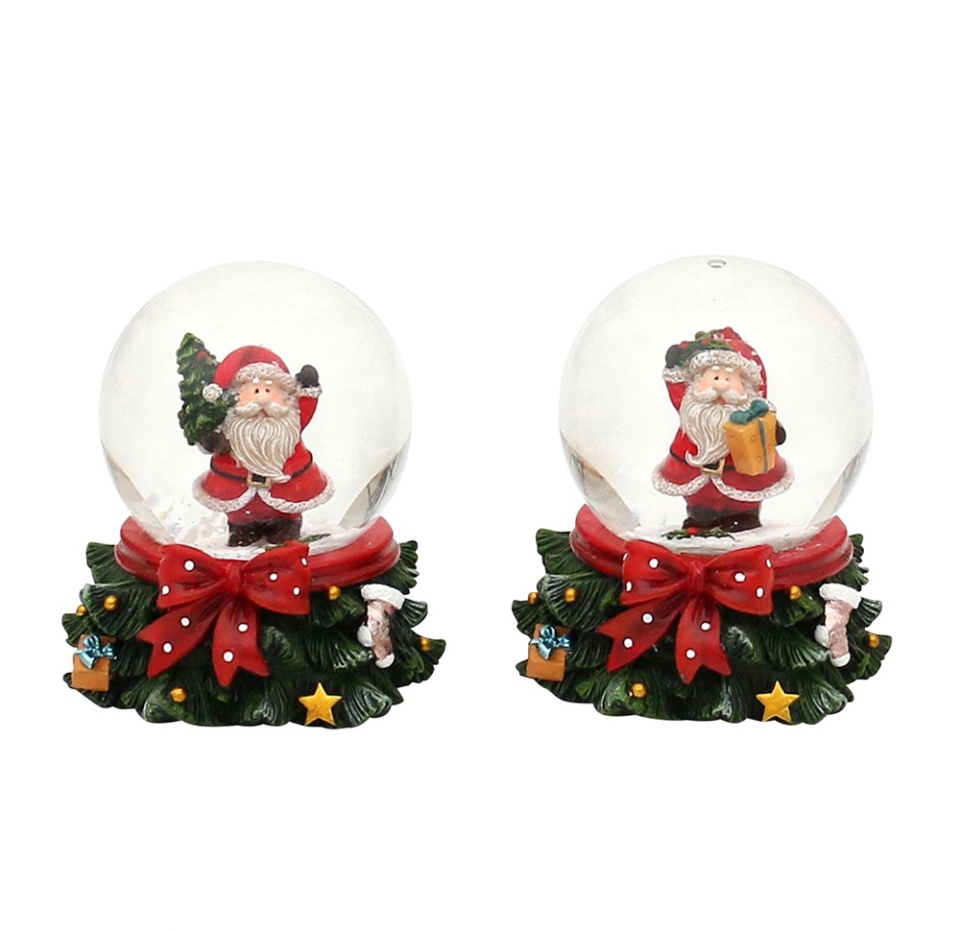 

Сувенир SIGRO Снежный шар "Санта с подарками/елочкой" в ассортименте, d 4.5см, 6.5х5.5х5.5 см, Германия
