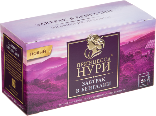 

Чай черный Принцесса Нури завтрак в бенгалии 2 г х 25 шт