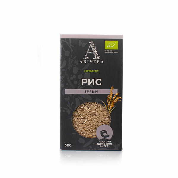 Органический рис бурый нешлифованный