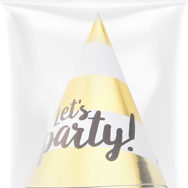 Колпаки праздничные Party 16см, с тиснением Арт. КЛПМ, 6шт