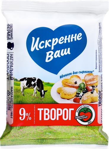 

Творог Искренне Ваш 9% 180 г