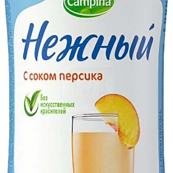 Напиток Campina Нежный йогуртный с соком персика 0.1%,285г