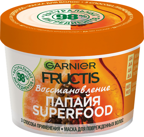 

Маска для волос Garnier Fructis Superfood Папайя для поврежденных волос 390 мл