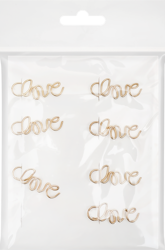 Набор скрепок для бумаг Love, Арт. LTA0321004, 8шт