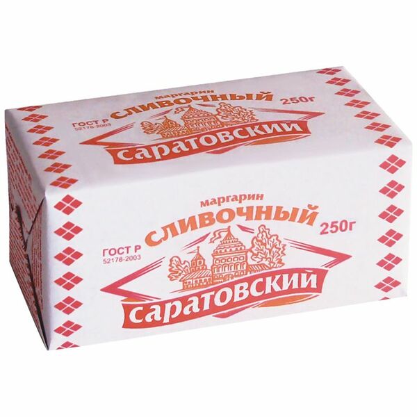 Маргарин сливочный Саратовский 60%, 250г