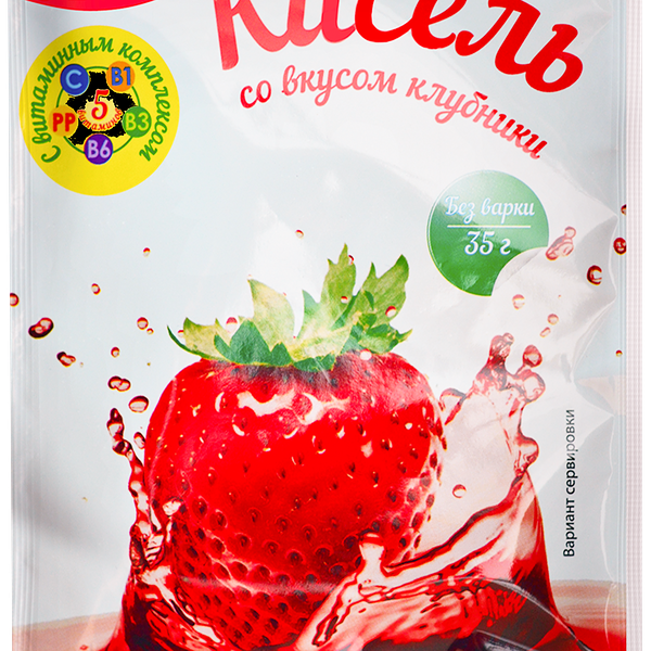 Кисель АВС Клубника, с витаминным комплексом, 35г