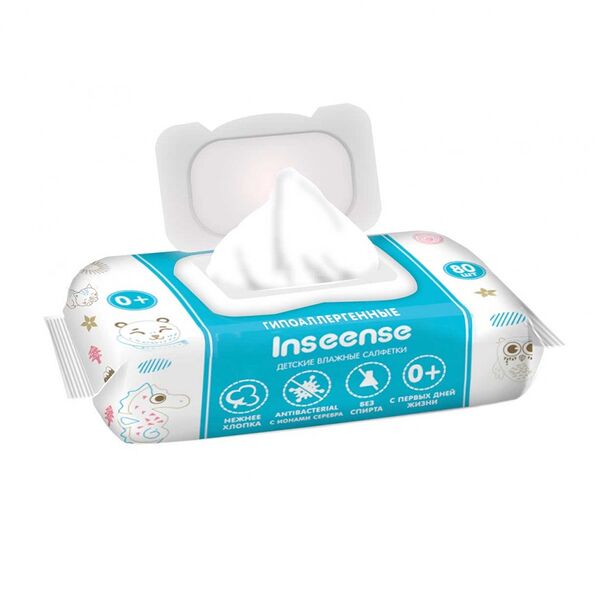 Салфетки влажные для детей с антибактер. эффектом  80 шт