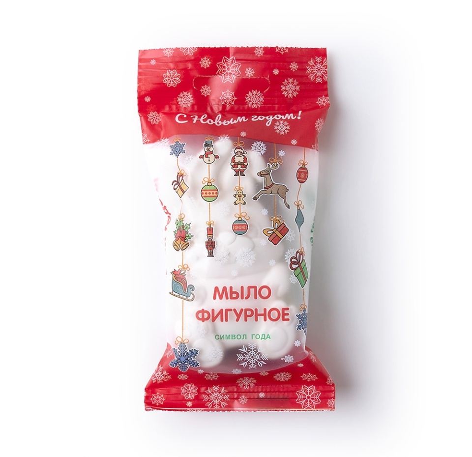 

Мыло туалетное, фигурное, С Новым Годом Кролик Белый 60г, Россия