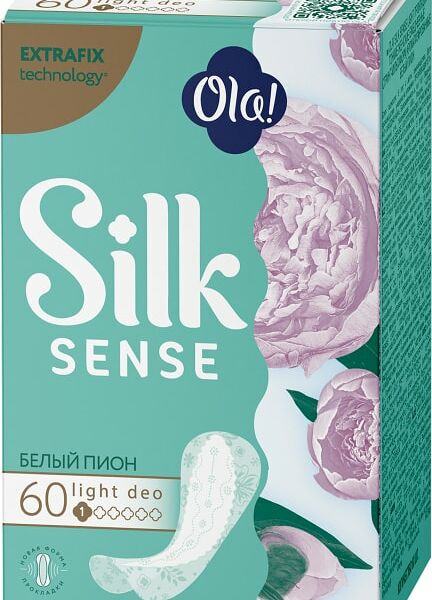 Прокладки Ola! Silk sense Light Белый пион ежедневные 60шт