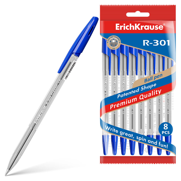 Набор ручек ErichKrause шариковых синих 1мм