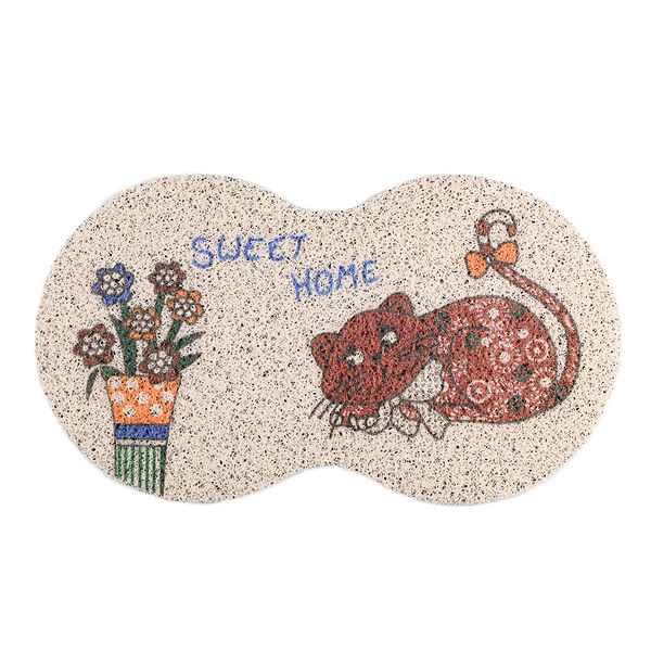 Коврик белый под миски Sweet Home 46х26см