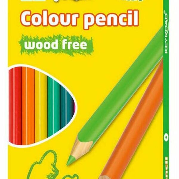 Карандаши цветные Keyroad пластиковые, 12 цветов