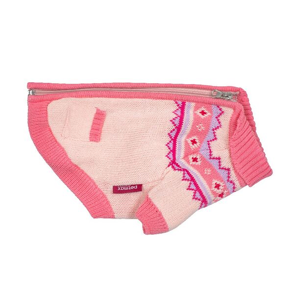 Свитер с замком для кошек и собак 2XL розовый (унисекс)