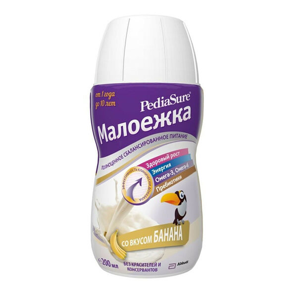 Смесь жидкая PediaSure  Малоежка банан 200г ДП