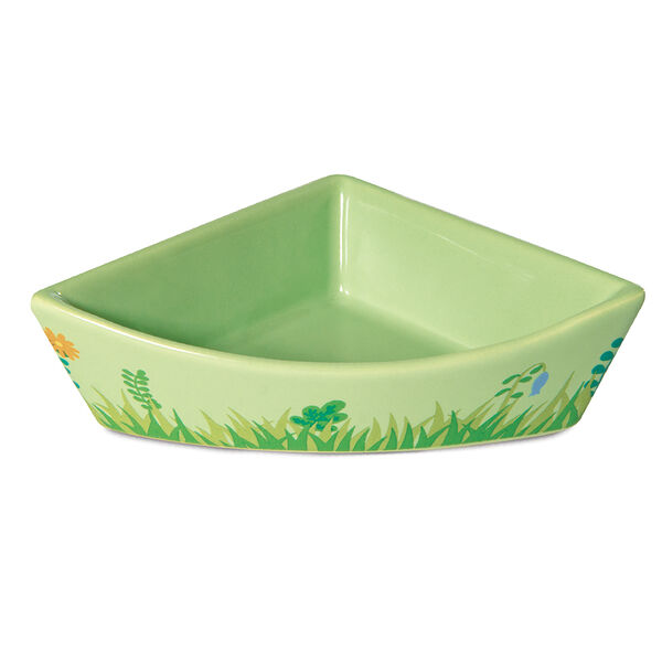 Миска керамическая угловая для мелких животных Полянка