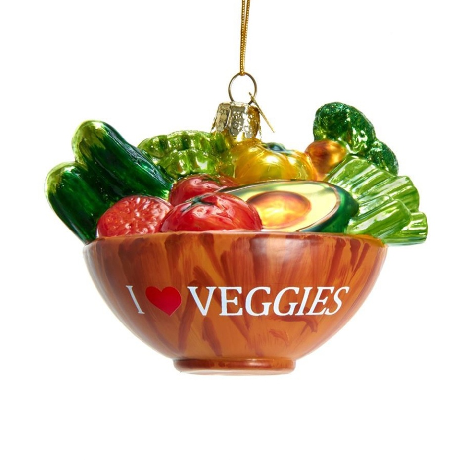 

Игрушка для елки "Коллекция Традиции" Миска с овощами, Тайвань