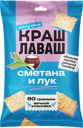 Чипсы Краш Лаваш Сметана и лук 80г