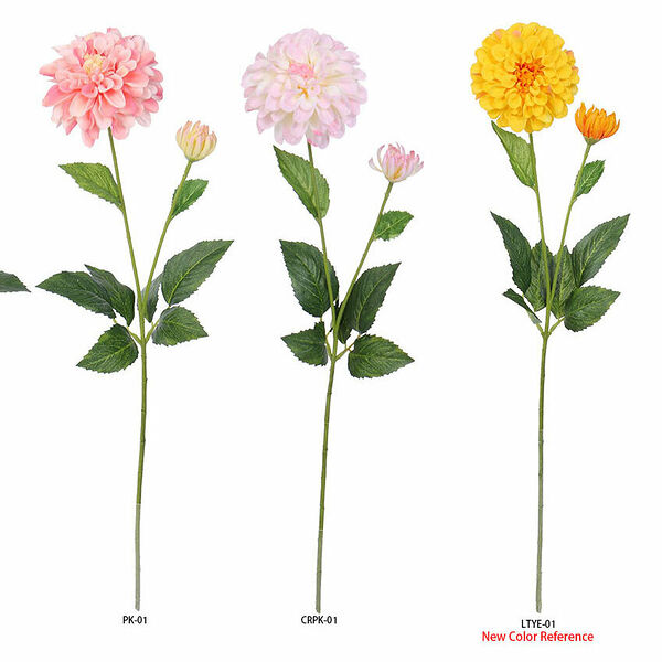 Цветок искусственный Георгин 66 см, 5 видов