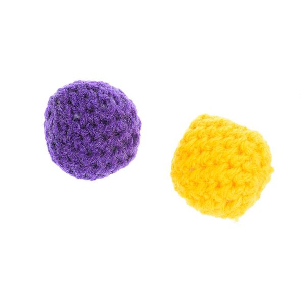 Игрушка для кошек Мячик вязаный 5 см (2 шт)