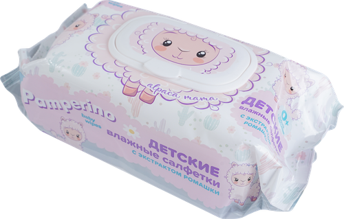 

Салфетки влажные для детей Pamperino с ромашкой 120 шт. дизайн в ассортименте