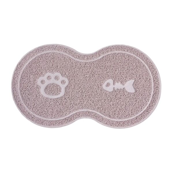 Коврик под миску для кошек и собак, 46x26 см, бежевый