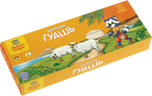 

Гуашь Мульти Пульти Енот в Греции 12 цветов по 17.5 мл