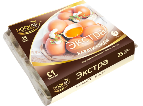 

Яйца куриные Роскар Экстра С1 коричневое 25 шт 1500 г