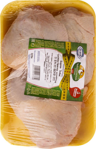 

Окорочок куриный ЧЕБАРКУЛЬСКАЯ ПТИЦА с кожей охл. подложка вес до 1.4 кг