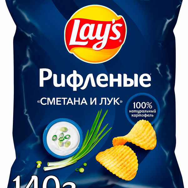 Чипсы Lays сметана лук 140