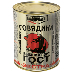 Говядина тушеная Главпродукт экстра ГОСТ высший сорт в Магнит со скидкой –27%