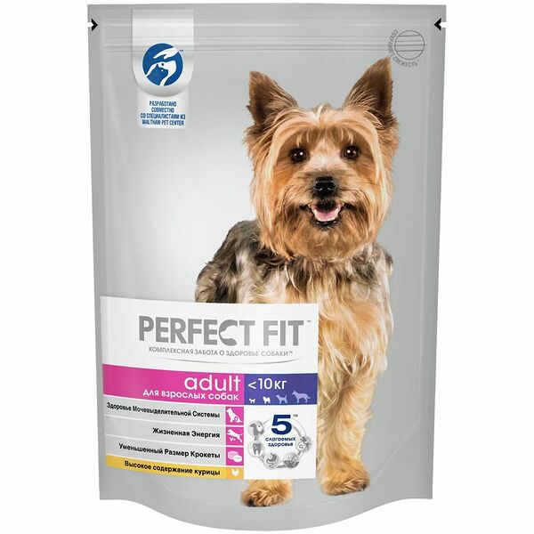 Корм сухой Perfect Fit Adult с курицей для собак, 500г